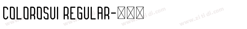 ColorOSUI Regular字体转换